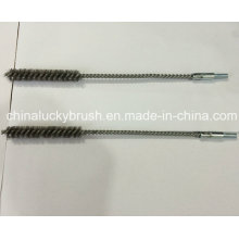 Tubo de alambre de acero inoxidable o cepillo de pulido con tornillo (YY-594)